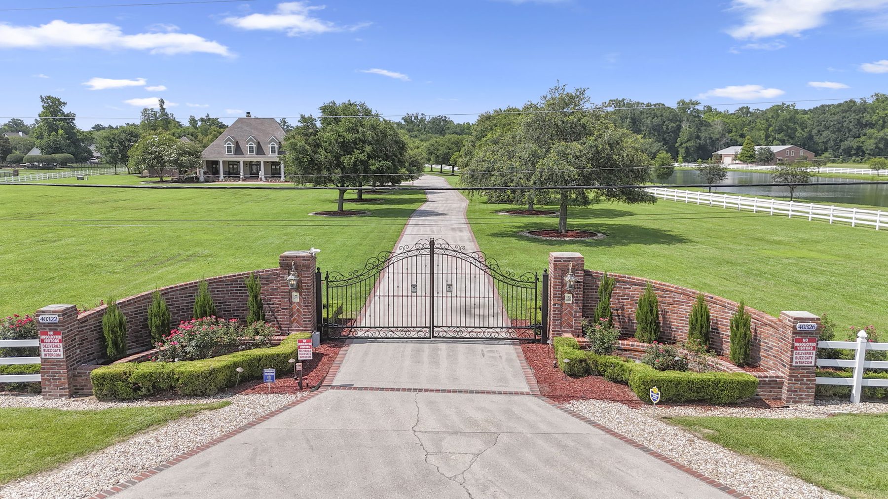 Loosemoore Estate grounds — pool, one-acre stocked pond and cabana on 15 gated acres